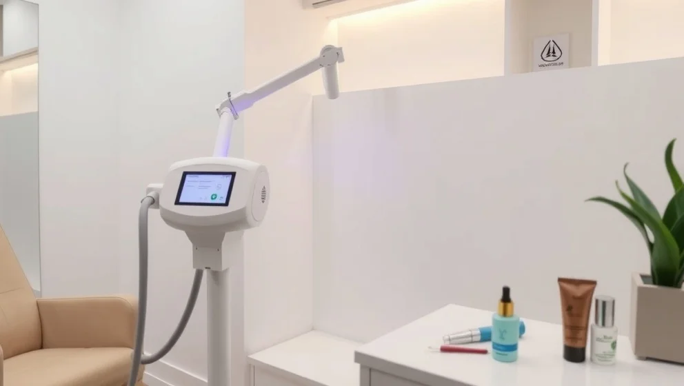 Låsa bort fläckar i ansiktet med laser