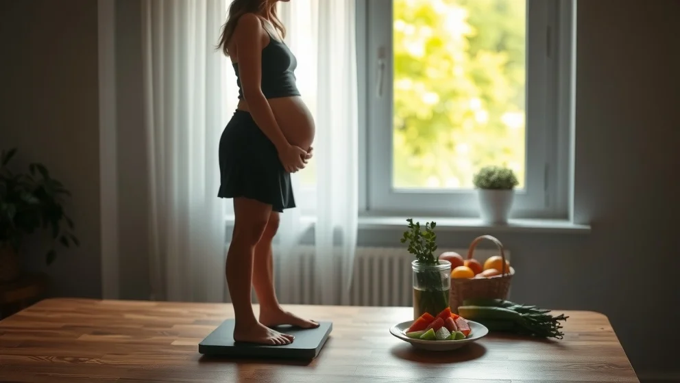 När går man upp i vikt gravid