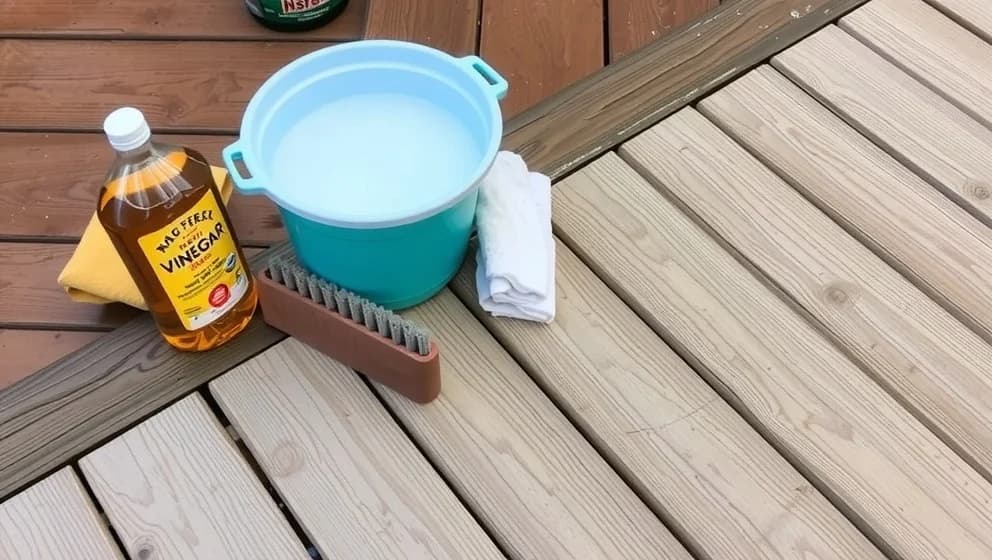 Tvätta altan med såpa och ättika